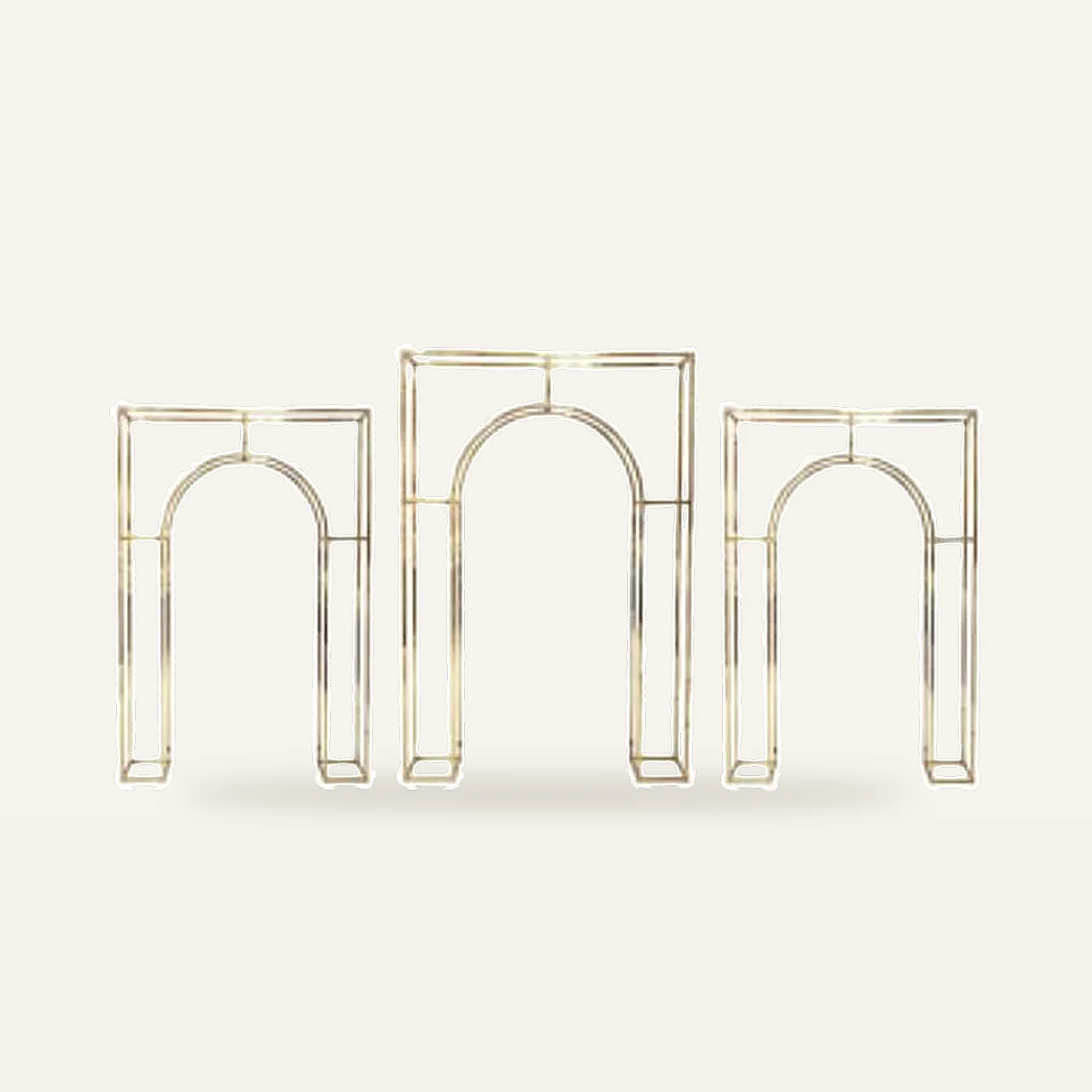 3 Pcs Gold Arch Frame Backdrop Set