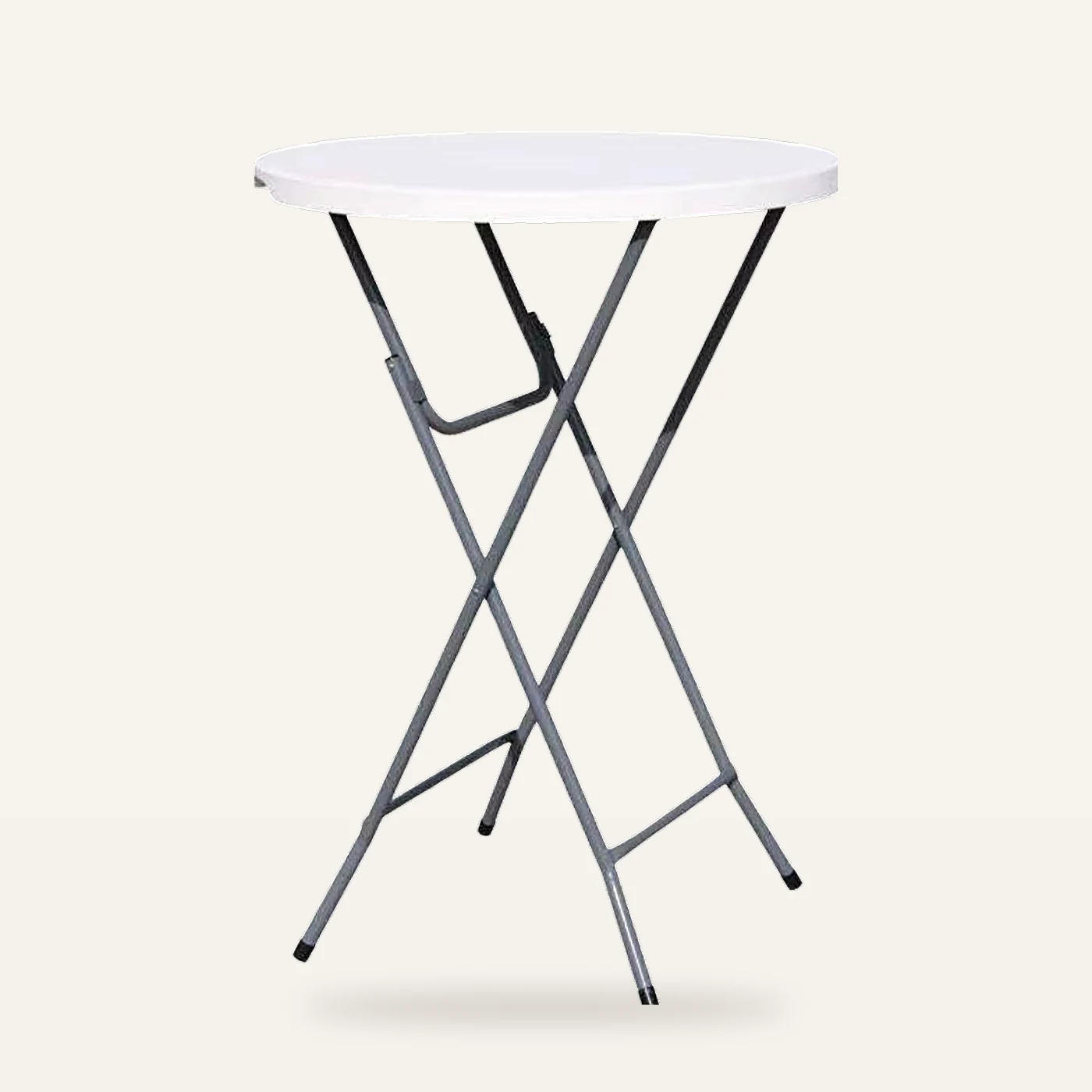 Folding White High Top Cocktail Table