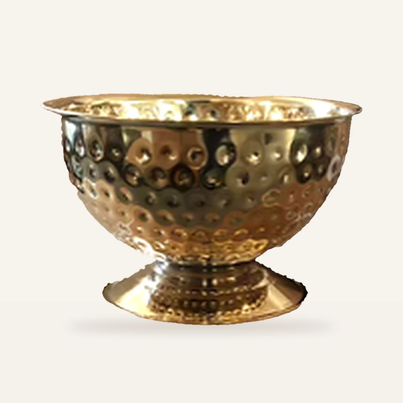 Gold Hammered Punch Bowl