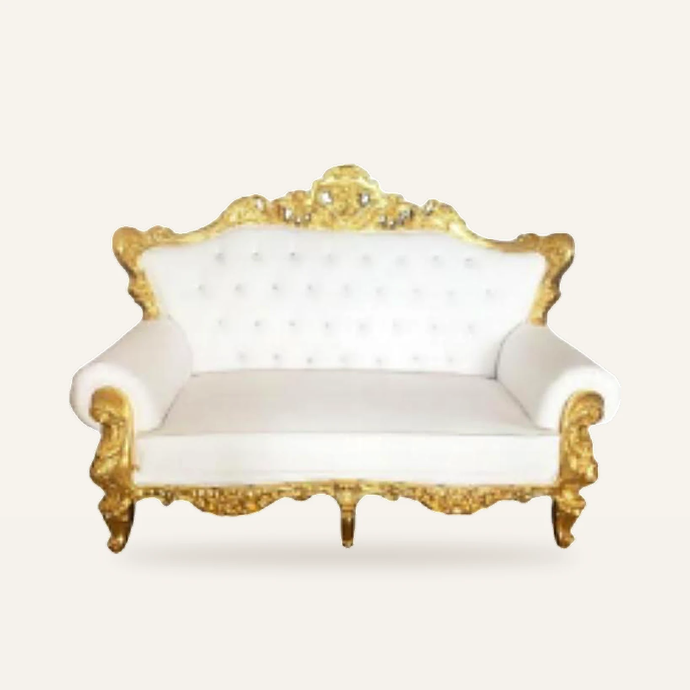 Gold & White Royal Wedding Sofa