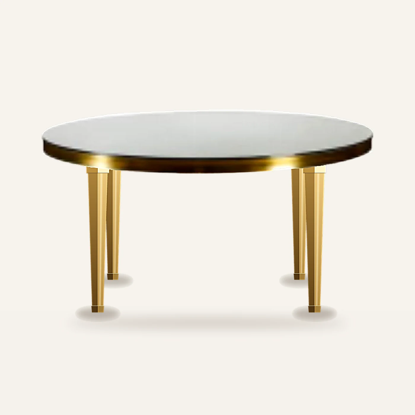 Mirror Top 59" Round Table (Gold or Silver)