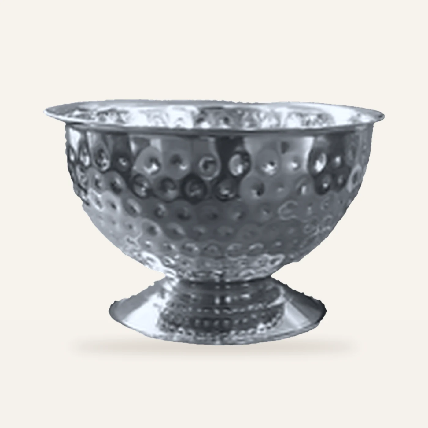 Silver Hammered Punch Bowl