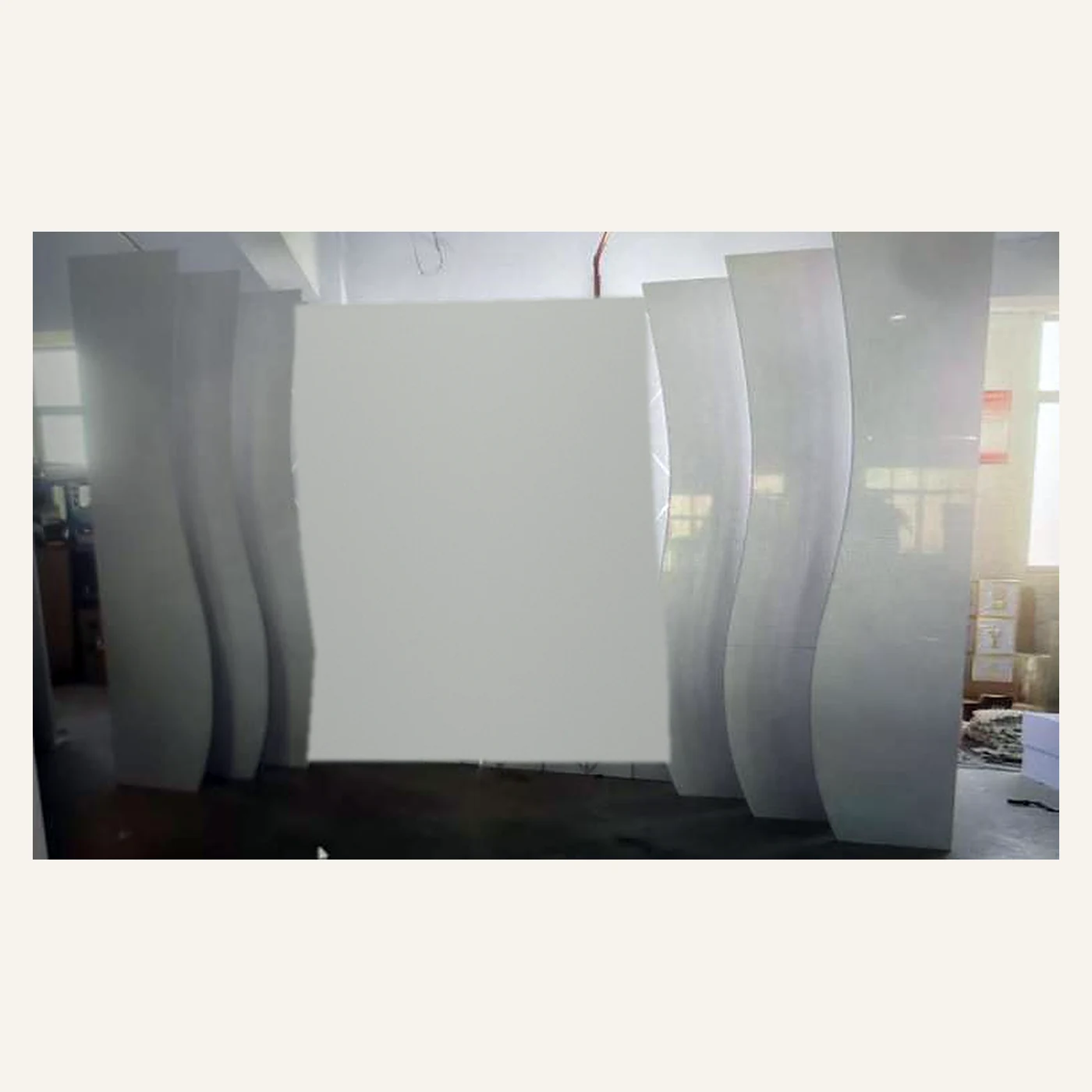 White Wave Panel Backdrop 8x20 ft